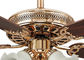 아크릴 철을 가진 전기도금을 한 로즈 금 현대 천장 선풍기 전등 설비 협력 업체